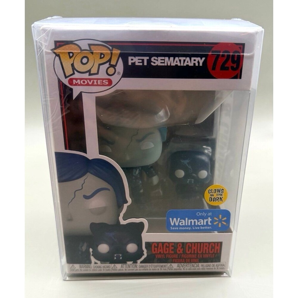 Funko Pop Movies Pet Sematary Gage & Church 729 Glow in the Dark w/ Protector